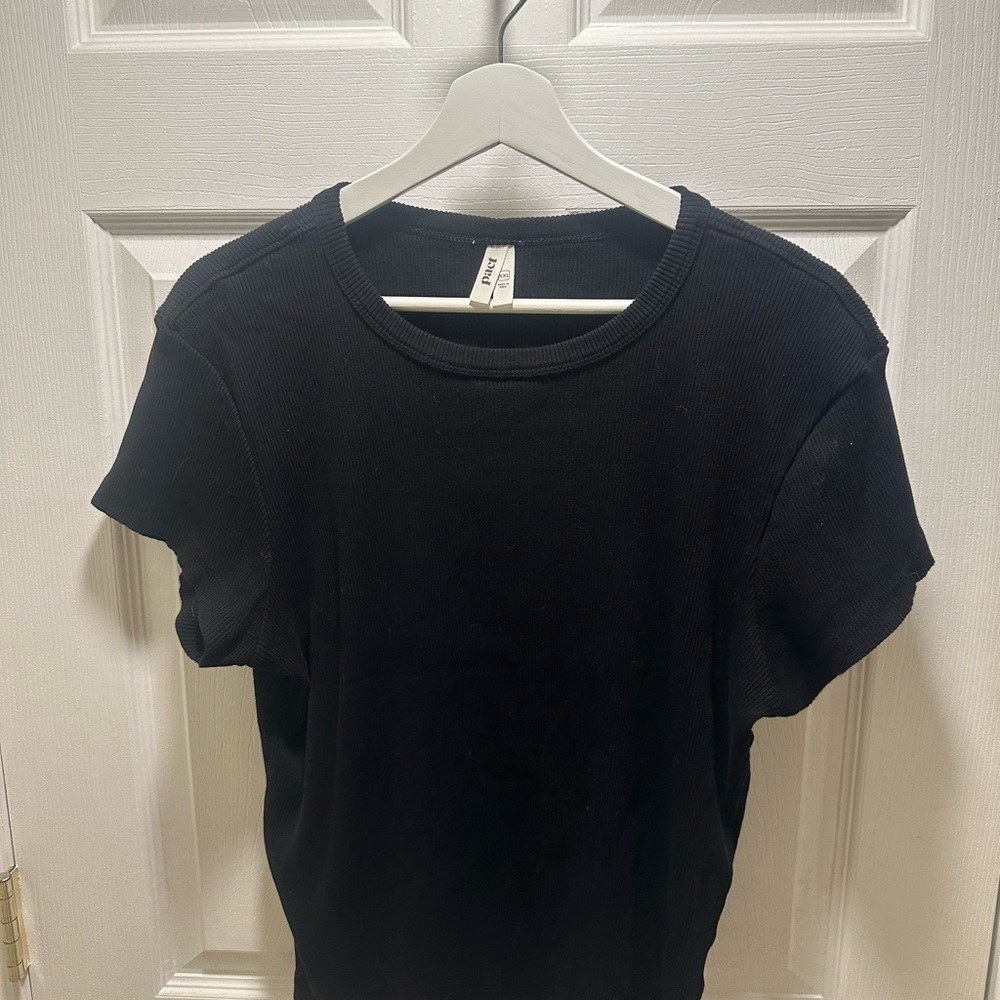 Pact Black Short Sleeve Top